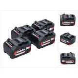 Metabo Akku Set 4x Li-Power Akkupack 18 V 4,0 Ah CAS Li-Ion ( 4x 625027000 ) mit Ladestandsanzeige