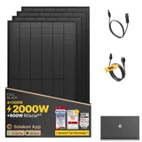 Solakon® 2000W Balkonkraftwerk mit Speicher - Balkonkraftwerk 2000W komplett Steckdose - 800W Integrierten Hybrid-Wechselrichter - Solakon ONE mit 2,11 kWh - 4X 500W bifaziale Solarmodule