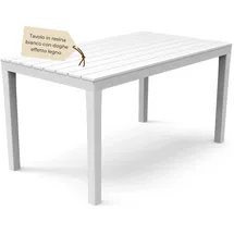 PROGARDEN Gartentisch 138 x 78 x 73 cm Weiß