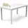 PROGARDEN Gartentisch 138 x 78 x 73 cm Weiß