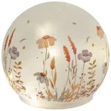 Formano LED Dekolicht Kugel Wiesenblumen 12cm 15cm, LED fest integriert