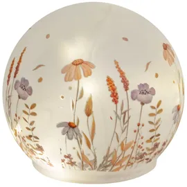 Formano LED Dekolicht Kugel Wiesenblumen 12cm 15cm, LED fest integriert