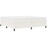 vidaXL Boxspringbett Creme 200 x 200 cm