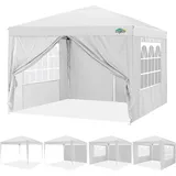 Pavillon Wasserdicht Faltpavillon 3x3 Pavillon Faltbar Zelt Gartenpavillon mit 4 Seitenteilen