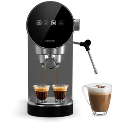 Klarstein Filterkaffeemaschine Furore, 0.9l Kaffeekanne, Elektrisch 20 Bar LED Touch Tassenwärmer 0,9 L silberfarben