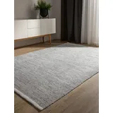 benuta Teppich Ron, rechteckig, Höhe: 5 mm, 100% Baumwollteppich, Minimalistisch, Pflegeleicht, Wohnzimmerteppich beige|schwarz rechteckig | 300 cm x 400 cm x 5 mm