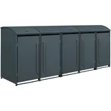 Westmann Mülltonnenbox Moderna 5 x 240 l Anthrazit 83 cm x 350 cm x 135 cm