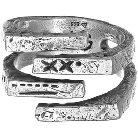 haze & glory Ringe - Ring Siegelring - Quadro 925 Silber - Gr. 64 MM - in Silber - für Damen