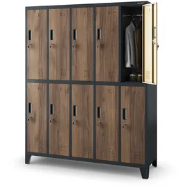 Jan Nowak Spindschrank Bartek B x T) (Anthrazit-Holzoptik)