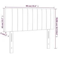 VidaXL LED Kopfteil Blau 90x5x78/88 cm Stoff