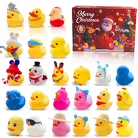 Adventskalender 2025, 24 Tage Weihnachten Countdown mit 24 Verschiedenen GummiEnten Weihnachtskalender, Adventskalender Countdown Überraschungen, für Jungen, Mädchen, Kinder, Party Favor Geschenke