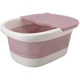 Zusammenklappbares Waschbecken, Faltbare Fußbadewanne, Zusammenklappbare Fußbadewanne, Extra Hohe Wand für Kinder, Fußbad, Kunststoff-Waschbadewanne (PINKk)