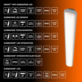 Osram Submarine Slim 1,2M 18W weiß