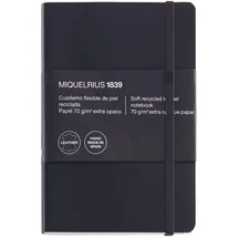 Miquelrius Notizbuch Leather A6 kariert schwarz