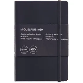 Miquelrius Notizbuch Leather A6 kariert schwarz