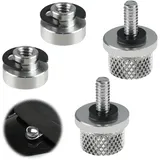 Motorrad Sitz Befestigung Schrauben Muttern Set 6mm Motorrad Aluminium Sitz Schraube mit C-Clips Unterlegscheibe Befestigungsbolzen aus Aluminium Rändelschraube Sitz Mutter Ersatz für Harley (Silber)