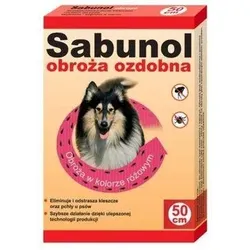 Sabunol dekoratives rosa Floh- und Zeckenhalsband für Hunde 50 cm