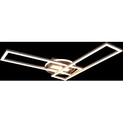 Trio R67183107 LED Deckenleuchte Twister 1x30W | 4500lm | 2700-6000K - Fernbedienung, einstellbar, dimmbar, Nickel