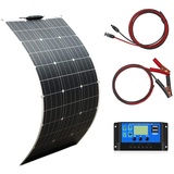 100W Flexible Solarpanel Kit Waterproof Solar Panels 12V Charger Solar Cell Sets 10A Solar Laderegler for Home/Car/Camping/Boat Panel