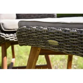 deluke Gartenstuhl TOKIO Beistelltisch Akazie, Braun, 85x65x95cm Gartenstuhl-Set Gartenmöbel Set Garten Loungegruppe