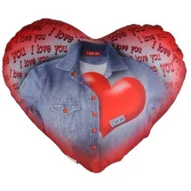 Hti-Living Valentin Herz Dekokissen 40 x 40 cm Rot