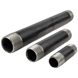 Gebo Rohrdoppelnippel - Langnippel Stahl schwarz, Typ 23, 1 1/2 Zoll x 500 mm
