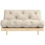 Karup Design Roots Schlafsofa, Gästebett, Sofa inkl. Futonmatratze«, Liegefläche 90/140/160 x200 cm, FSC® zertifizierte Kiefer beige