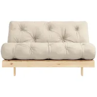 Karup Design Roots Schlafsofa, Gästebett, Sofa inkl. Futonmatratze«, Liegefläche 90/140/160 x200 cm, FSC® zertifizierte Kiefer beige