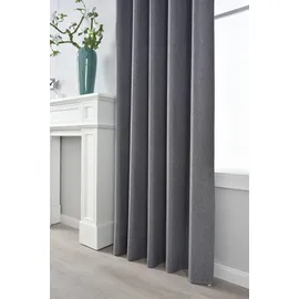 Gardinenbox Premium Verdunkelungsvorhang HxB 245x140 cm Dunkelgrau »Boston Dark« 100% Verdunkelung mit Multibandaufhängung, 2023600