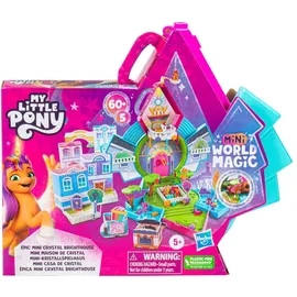 My Little Pony Mini World Magic Mini-Kristallspielhaus, Spielset mit 5 Sammelfiguren, 3 cm