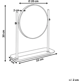 Beliani Kosmetikspiegel FINISTERE