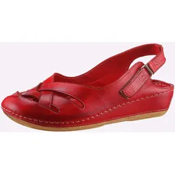 Slipper GEMINI, Damen, Gr. 36, rot, Leder, sportlich, Schuhe