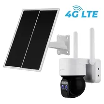 LuVision 4G / LTE DUO PTZ Solar Überwachungskamera Weiß