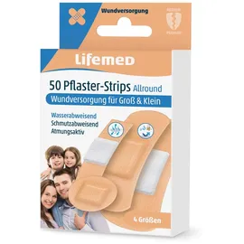 Lifemed Pflaster-Strips Allround 4 Größen 50 St.