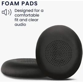 kwmobile 2x Ohr Polster für Jabra Jabra Elite 45h / Evolve2 65 / Evolve2 40 Ohrpolster - Ersatz Ohrpolster - Kopfhörer Ersatzteile - Kopfhörer - Schwarz