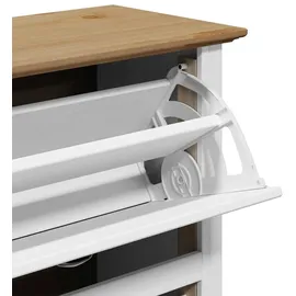 vidaXL BODO 80 x 118 x 35 cm weiß und braun / braun