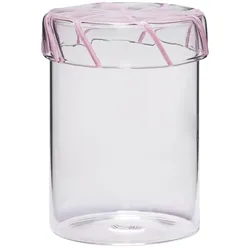 Hübsch Interior - Heir Aufbewahrungsglas, medium, rosa
