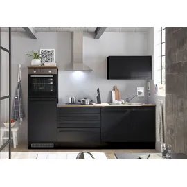 BASIC by Balculina Küchenzeile Jazz 260 cm schwarz
