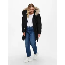 ONLY CARMAKOMA Womens Carirena Parka Coat OTW Anorak, Black, S-42/44, Schwarz, 42-44 Große Größen - 42-44 Große Größen