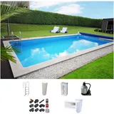 KWAD Styroporbecken Set 700 x 350 x 150 cm inkl. Sandfilteranlage