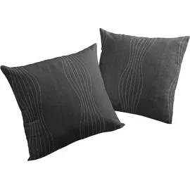 Wirth Kissenbezug Riccia 50 x 50 cm Grau