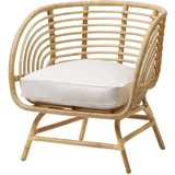 IKEA BUSKBO Sessel Rattan/Djupvik weiß