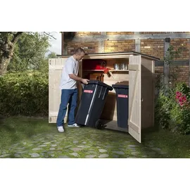 Weka Mehrzweckbox, Fahrrad- und Mülltonnenbox, natur, 219 x 100 x 151 cm