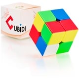 CUBIDI® Zauberwürfel 2x2 - Typ Sydney - ohne Sticker - Speedcube 2x2x2 mit optimierten Eigenschaften für Speed-Cubing - Magic Cube für Anfänger