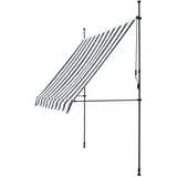 [pro.tec]® Klemmmarkise Stem 150 x 120 cm dunkelblau/weiß