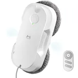 Hutt DDC56 Fensterputzroboter Doppelstrahl mit Ultraschall Sprühfunktion, Elektrischer Fensterputzer Fernbedienung mit Doppelter Wassertank Tank, Fensterkantenerkennung