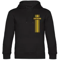 multifanshop Kapuzen Sweatshirt - Dortmund - Streifen - Druck gelb - Hoodie
