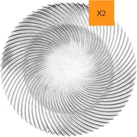 Nachtmann Platzteller Samba 2tlg. Kristall, Kristalloptik Transparent Klar