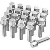 20 Stück R13-Radschrauben mit Kugelbund, verlängerte Radschrauben für Spurverbreiterungen M14 x 1,5, 45 mm Gewinde, 17 mm Sechskant