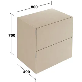 Keuco Edition 11 Art Sideboard 2 Frontauszüge, Innenbeleuchtung, Keramik sahara